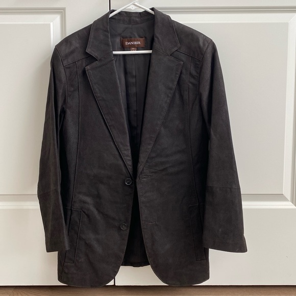 ❌SOLD❌Men’s Danier Leather Blazer Jacket - Picture 1 of 8